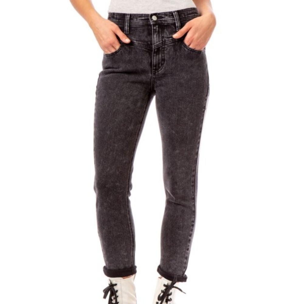 JORDACHE VINTAGE ACID WASH BLACK JEANS SIZE 14